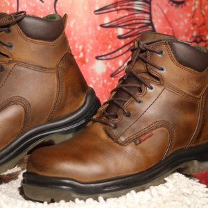 Red Wing Boots King Toe 6” Waterproof Safety Toe Work Boots Brown Men’s Sz 8.5 D